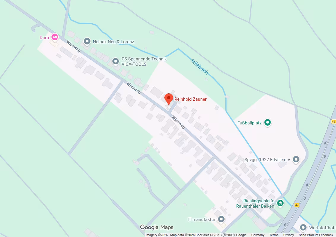 Karte mit dem Standort Wiesweg 46, 65343 Eltville
